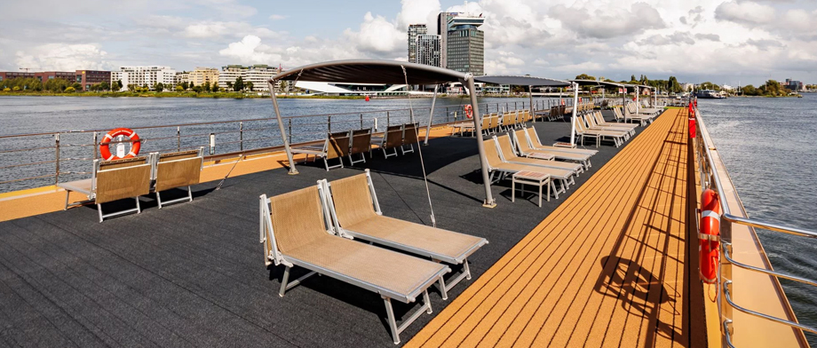 Sonnendeck auf der A-ROSA ALEA