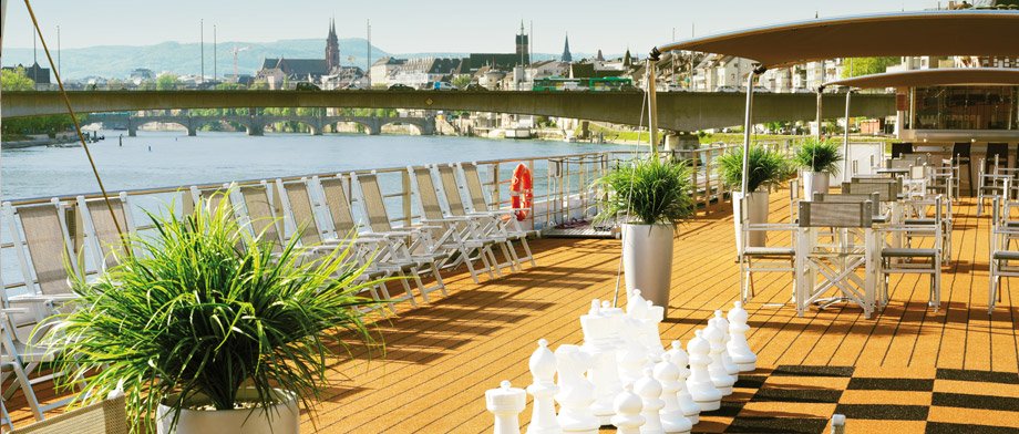 Sonnendeck der MS Amadeus Silver II
