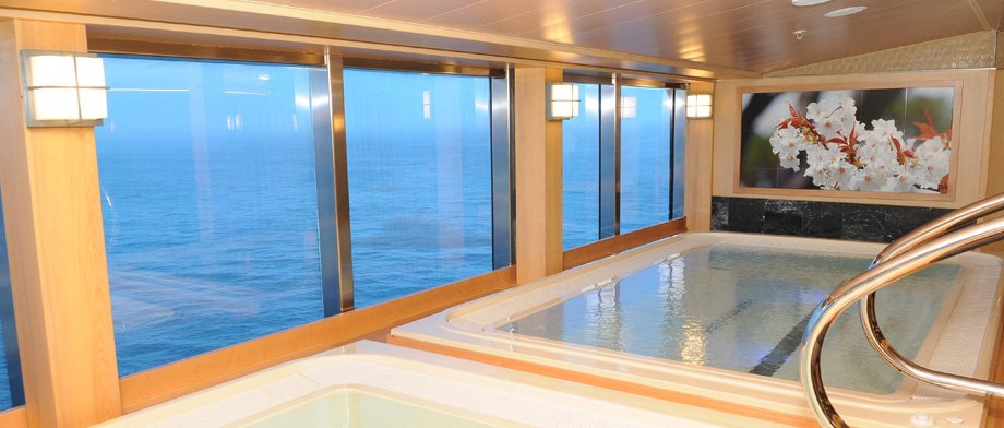 Entspannung im Japanischen Bad Izumi auf der Diamond Princess