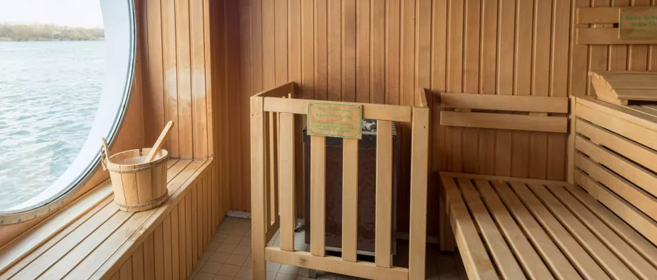 Sauna an Bord der MS Celina