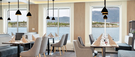 Restaurant auf der MS Finnmarken
