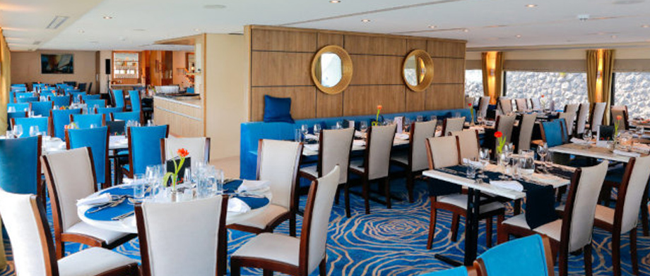 Restaurant an Bord der MS VistaBelle