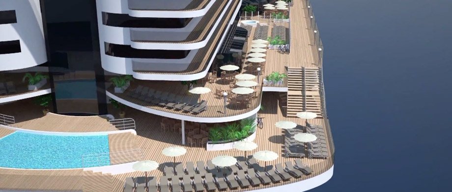 Promenade auf Deck 8 an Bord der MSC Seaside