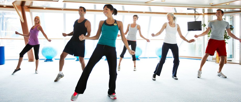 Bewegung im Fitnessraum der Ruby Princess